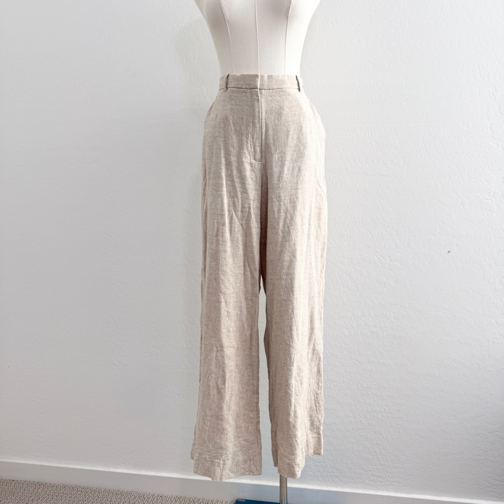 Abercrombie & Fitch Light Beige Linen Trousers